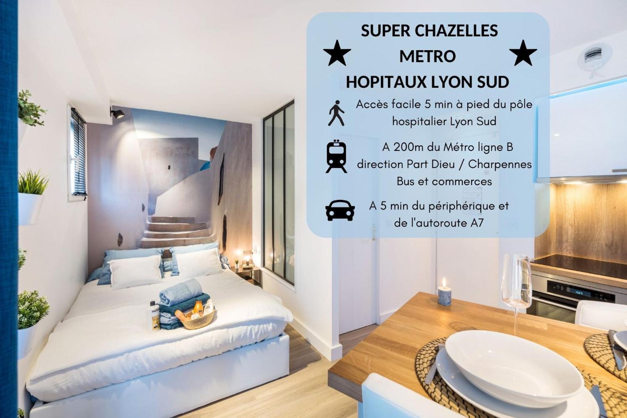 Apartmán Super Chazelles - Metro - Hopitaux Lyon Sud Saint-Genis-Laval Exteriér fotografie